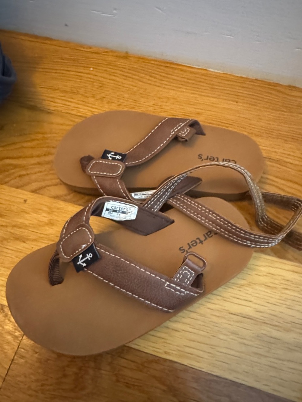 Carter's Brown Toddler Strap Sandals with Backstrap